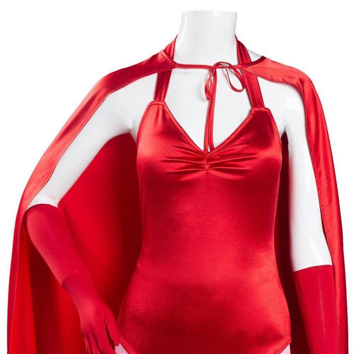 Wanda Vision Scarlet Witch Wanda Maximoff Women Jumpsuit Outfits Halloween Carnival Suit Cosplay Costume