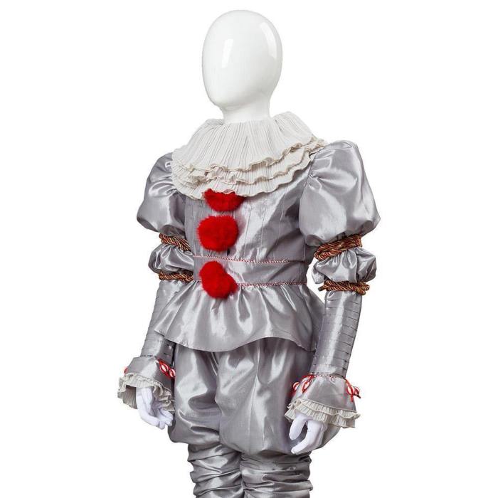 It 2 Pennywise The Clown Outfit Suit Halloween Cosplay Costume For Kids Child
