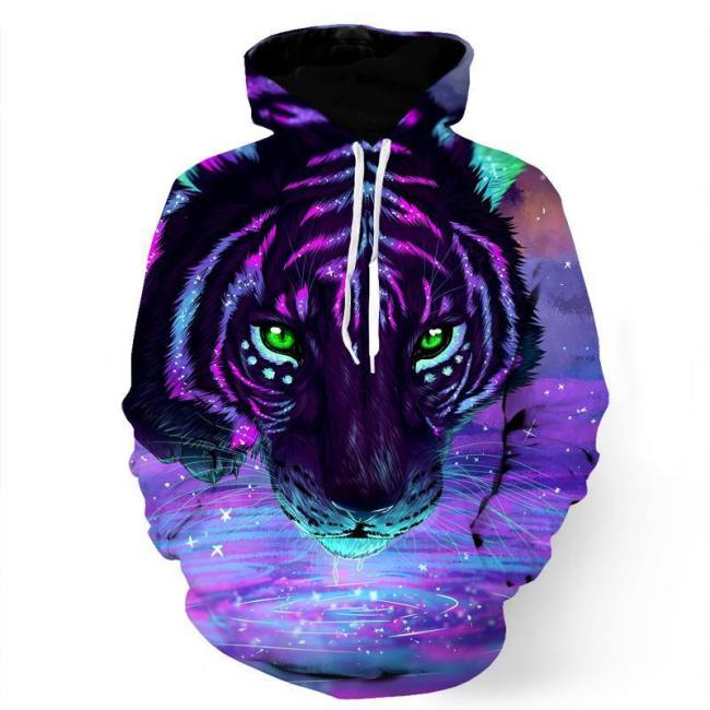 Neon Colorful Art Tiger Sweatshirt/Hoodie