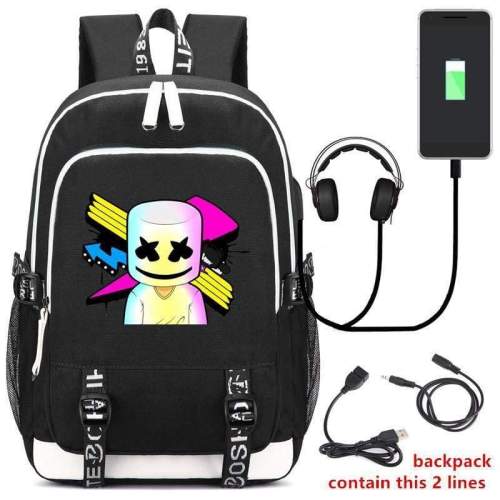 Dj Marshmello Travel School  Backpack