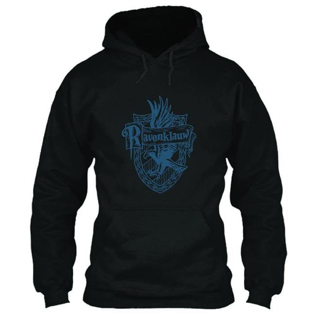 Unisex Harry Potter Hoodies Ravenclaw Printed Pullover Jacket Casual Sweatshirt