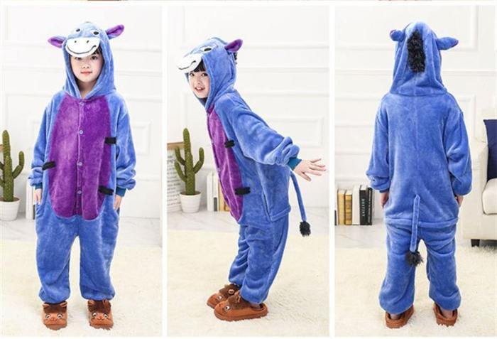 Child Romper Cute Little Donkey Costume For Kids Onesie Pajamas For Girls Boys