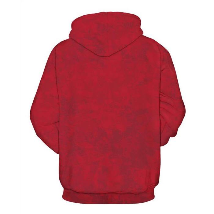 Mens Hoodies 3D Graphic Printed Snake Face Pullover Hoody