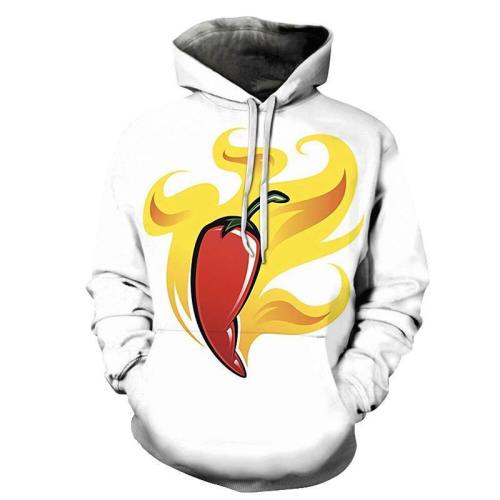 Chillis On Fire 3D Hoodie Sweatshirt Pullover