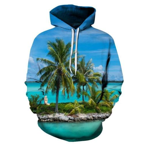 Palm Tree At Hawaii Beach 3D - Sweatshirt, Hoodie, Pullover
