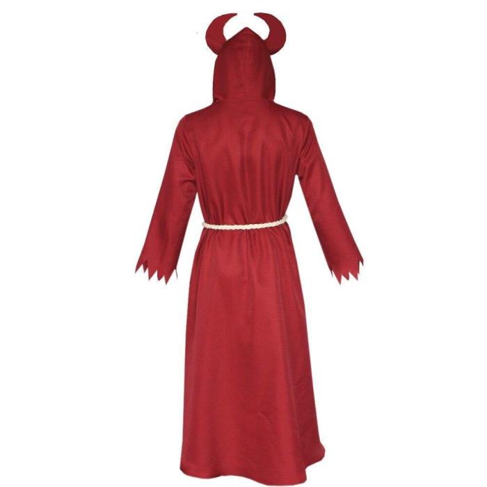 Medieval Monk Robe Priest Cosplay Costume Horn Death Demon Witch Cloak