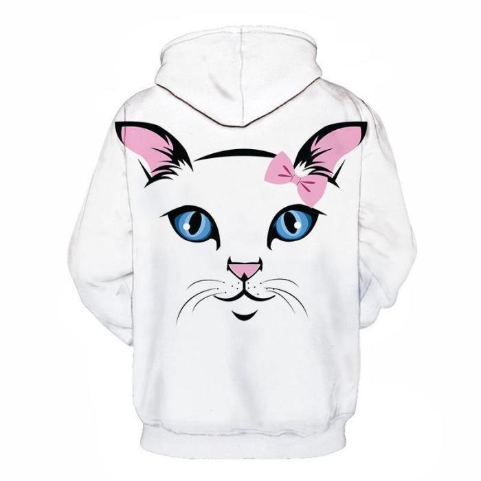 Pretty Cat Face 3D - Sweatshirt, Hoodie, Pullover