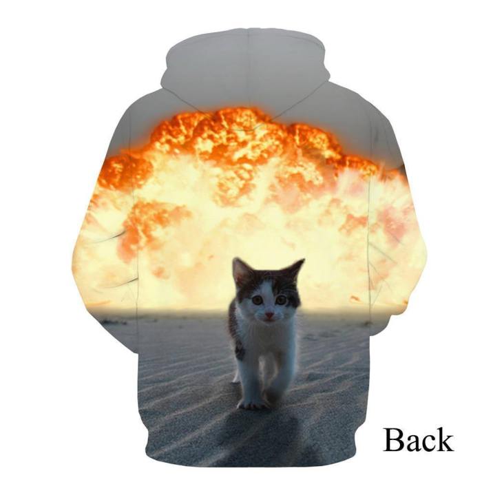 Funny Destructive Cats 3D Shirt And Hoodie