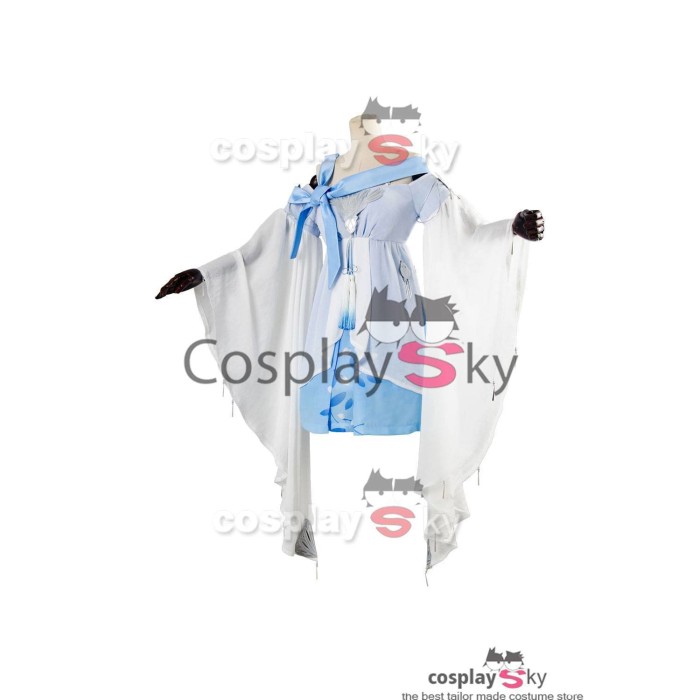 Vocaloid Vsinger Blue Dress Cosplay Costume