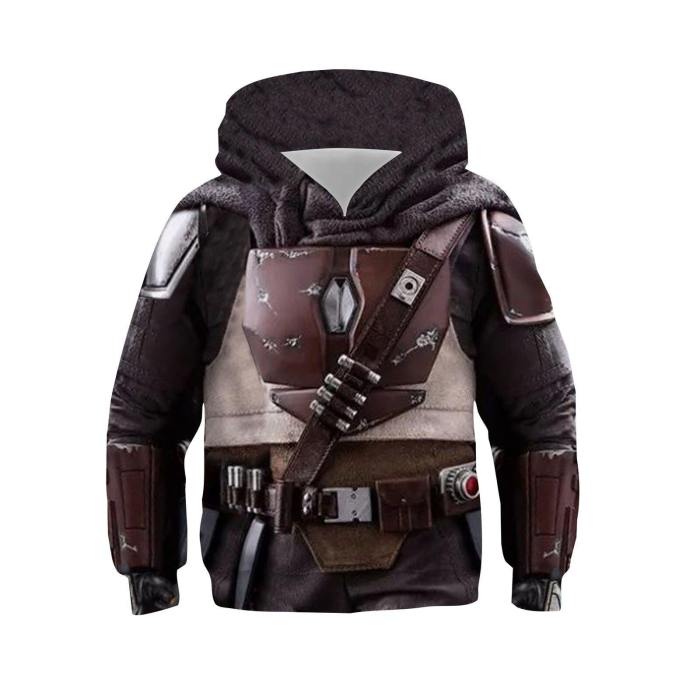 Star Wars The Mandalorian Baby Yoda Kids Hoodie Jacket Coat Sweatshirts Costumes