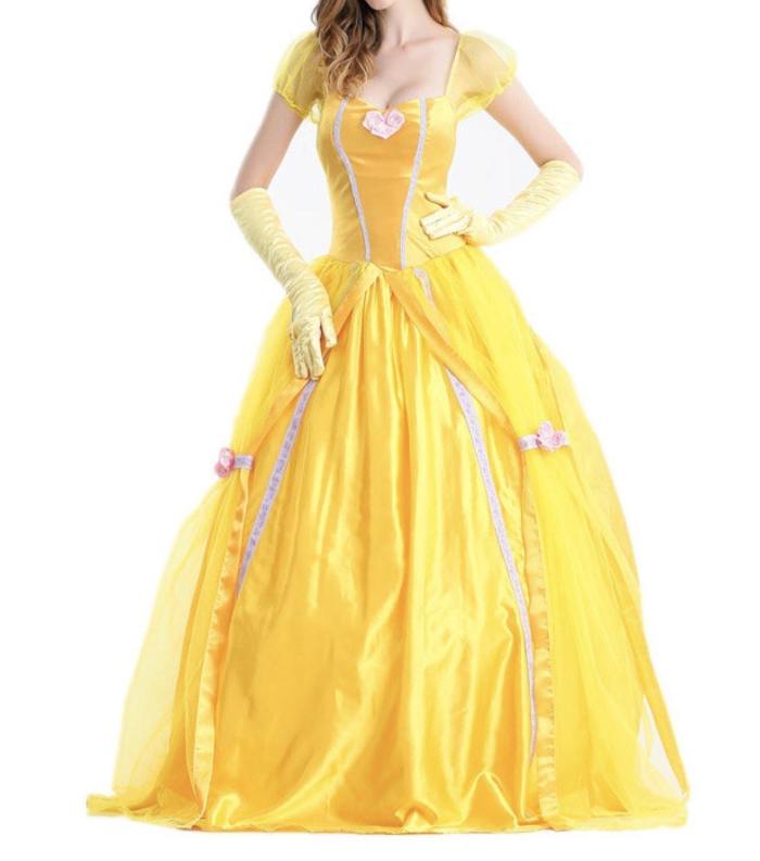 Beauty And The Beast Belle Prince Costume Women And Man Halloween Cosplay