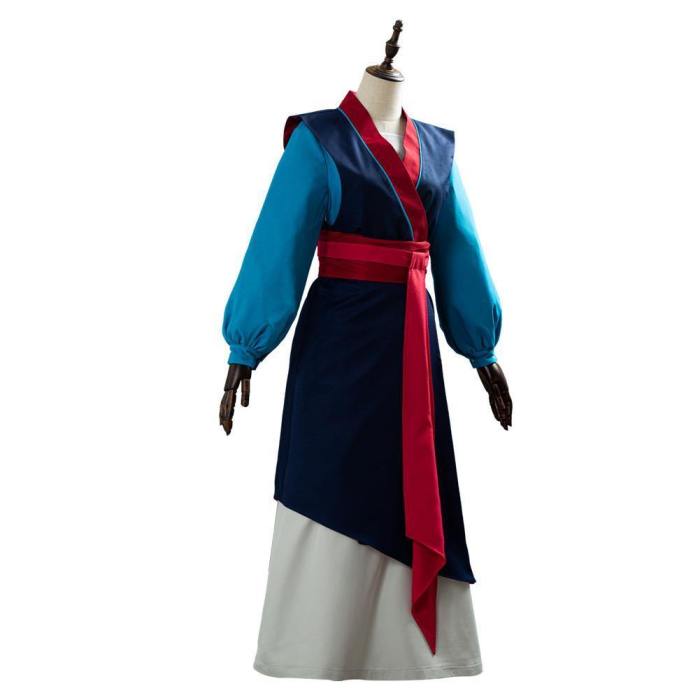 Anime Hua Mulan Hanfu Dress Chinese Clothing Full Set Cosplay Costume