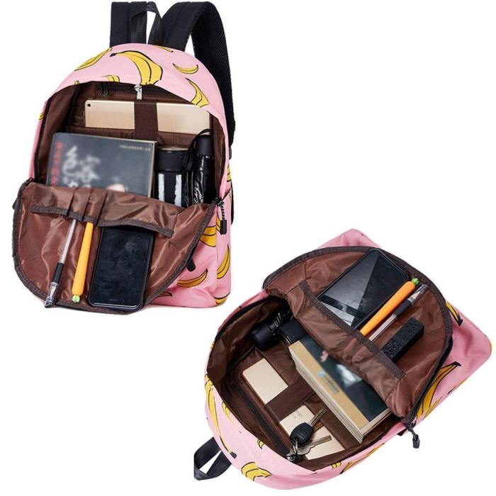 Girls Teens Bookbags Casual Lightweight Banana Backpack School Book Bags