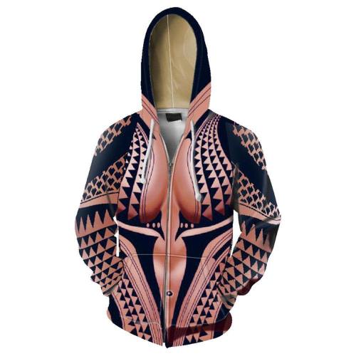 Unisex Arthur Curry Hoodies Aquaman Zip Up 3D Print Jacket Sweatshirt Style C