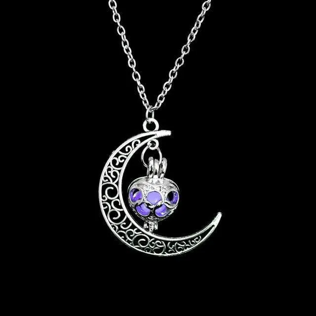 Magical Luminous Stone Moon Necklace - May The Stone Guide You Through Darkness.
