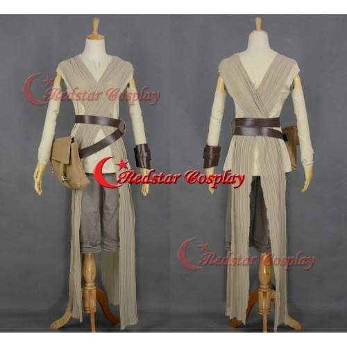 Movie Star Wars The Force Awakens Rey Dress Cosplay Costume Outfit Custom Made