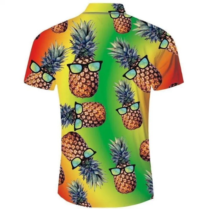Mens 3D Printing Shirts Pineapple Pattern