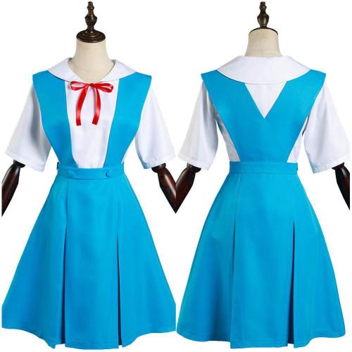 Neon Genesis Evangelion Eva Asuka Langley Soryu/Ayanami Rei School Uniform Dress Outfits Halloween Carnival Suit Cosplay Costume