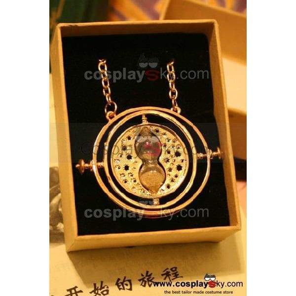 Harry Potter Hermione Granger Time Turner Rotating Hourglass Pendant Necklace