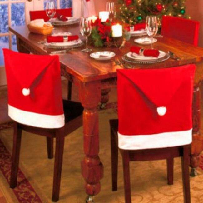 Christmas Decorations For Home Non-Woven Chair Covers Christmas Table Decoration Supplies Christmas Hats