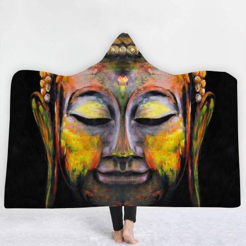 Buddha Paint 3D Hooded Blanket