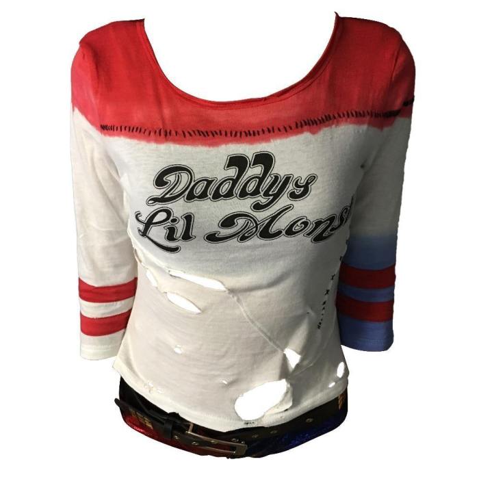 Suicide Squad Harley Quinn T Shirt Daddy Monster T-Shirt Joker Costumes