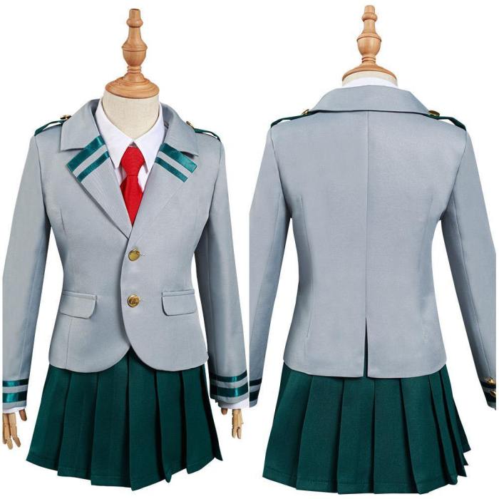 My Hero Academia Ochaco Uraraka Asui Tsuyu Kids Girls Uniform Skirt Outfits Halloween Carnival Suit Cosplay Costume