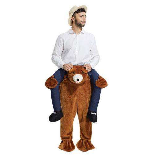 Adult Unisex Mascot Costumes Ride On Me Costume Funny Fancy Dress Outfit  Pants With False Human Leg