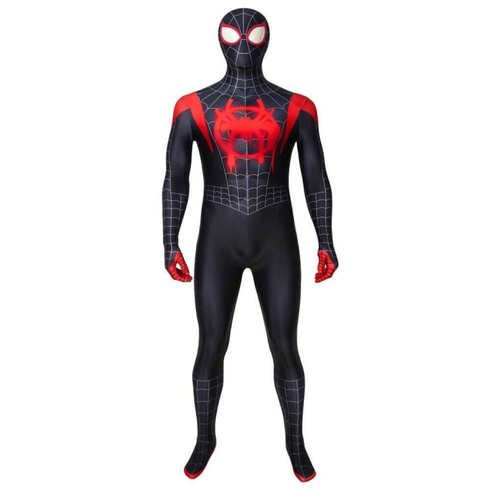 Spider Man: Into The Spider-Verse Miles Morales Spiderman Costume Halloween Cosplay Suit