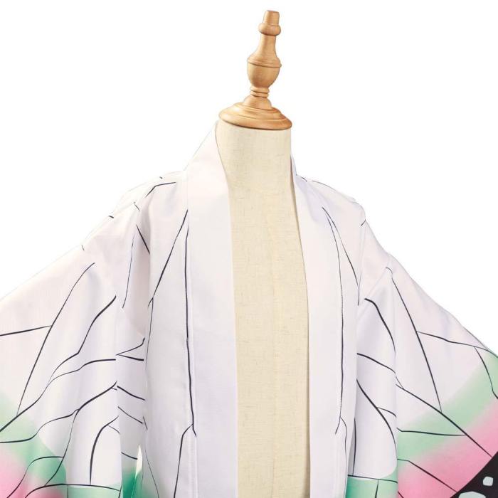 Demon Slayer: Kimetsu No Yaiba Kochou Shinobu Kids Children Kimono Coat Cosplay Costume