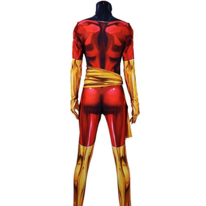 Superhero X-Men Phoenix Jean Grey Cosplay Costume Bodysuit Suit Belt