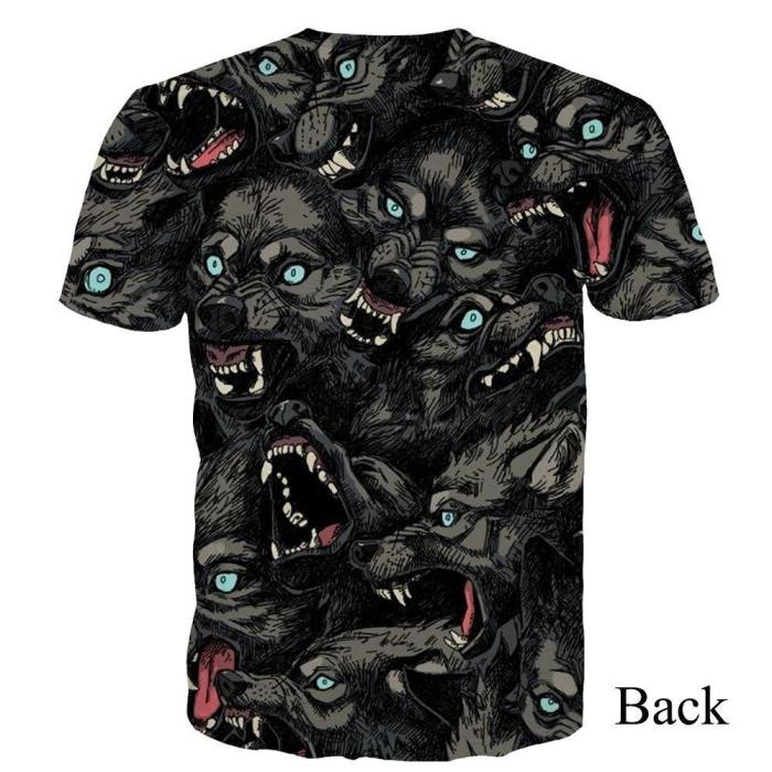 Yin Yang Angry Wolves 3D Shirt And Hoodie