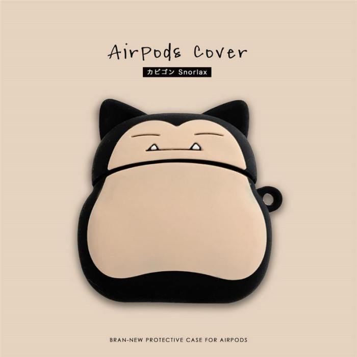 Sleeping Snorlax Apple Airpods Protective Case Cover With Matching Key Ring