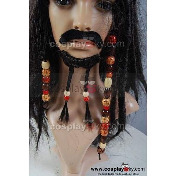 Pirates Of The Caribbean Jack Sparrow Hat Wig Headband Set