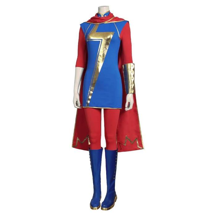 Marvel‘S Avengers-Ms. Marvel (Kamala Khan) Women Uniform Outfits Halloween Carnival Suit Cosplay Costume