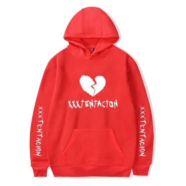 Unisex Broken Heart Xxxtentacion Printed Hoodie Sweatshirt