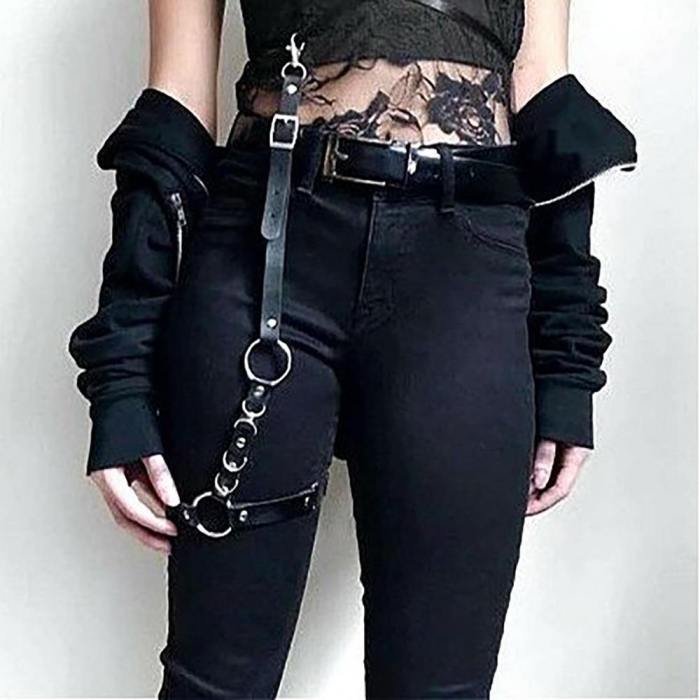 Sexy Punk Adjustable Leather Waist Belt