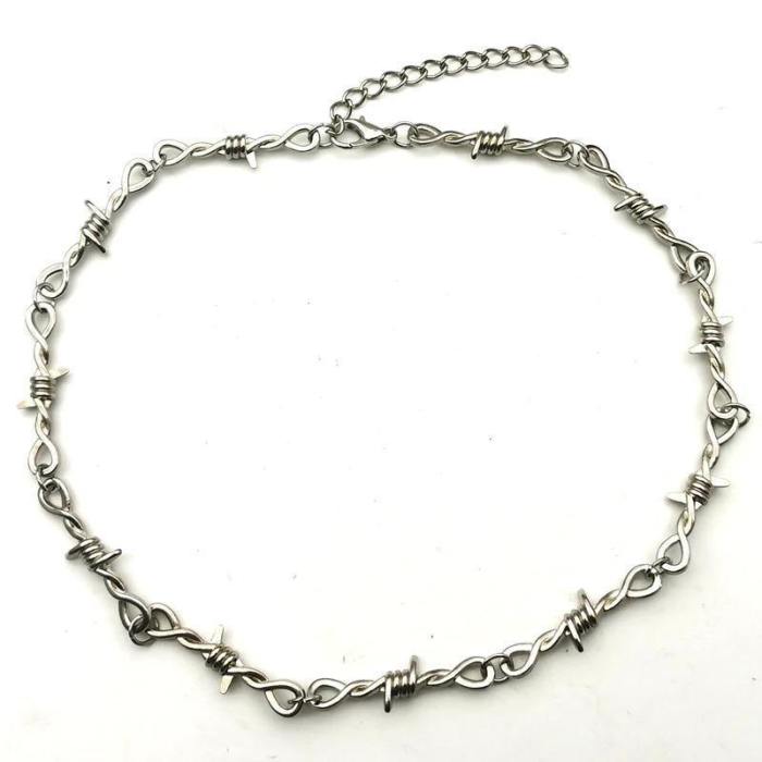 Barbed Wire Style Choker Necklace