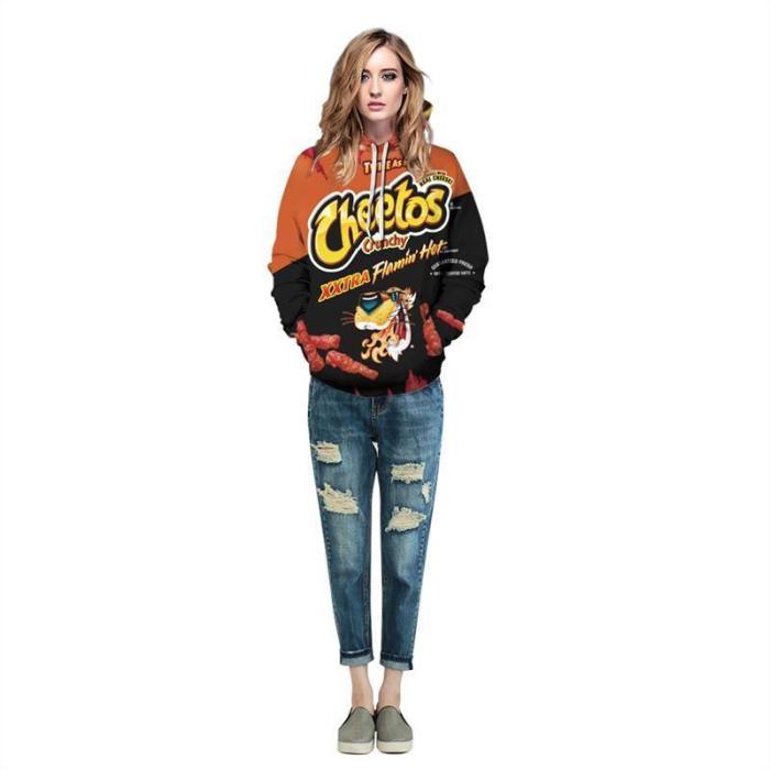 Mens Hoodies 3D Graphic Printed Cheetos Pullover