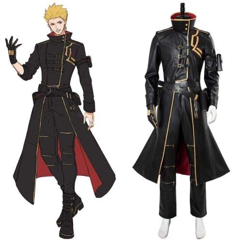 Fate/Grand Order Gilgamesh Leather Overcoat Cosplay Costume