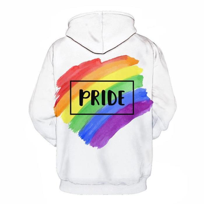 Pride White 3D - Sweatshirt, Hoodie, Pullover