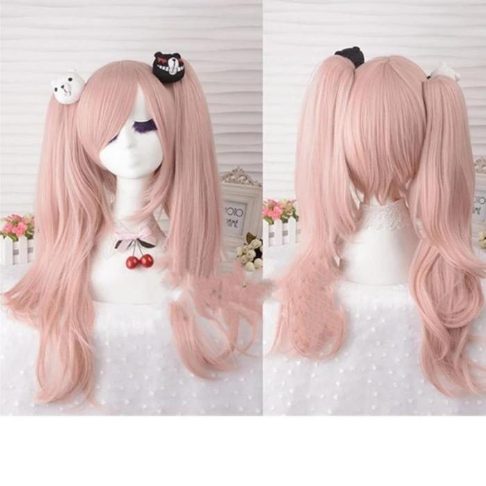 Danganronpa Dangan Ronpa Junko Enoshima Light Pink Hair Wigs Cosplay