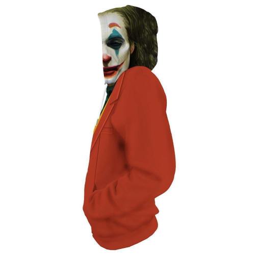 Unisex Arthur Fleck Hoodies  Movie Joker Zip Up 3D Print Jacket Sweatshirt