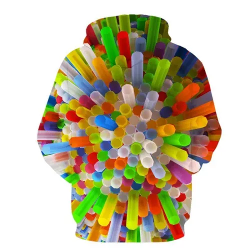 3D Colorful Straw Sweatshirt/Hoodie