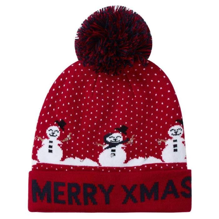 Funny Party Hat Merry Xmas Beanie Cap Christmas Sweater Ugly Holiday Hats Xmas Gift