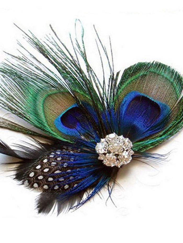 Peacock Feather Hairpin Hair Accessory