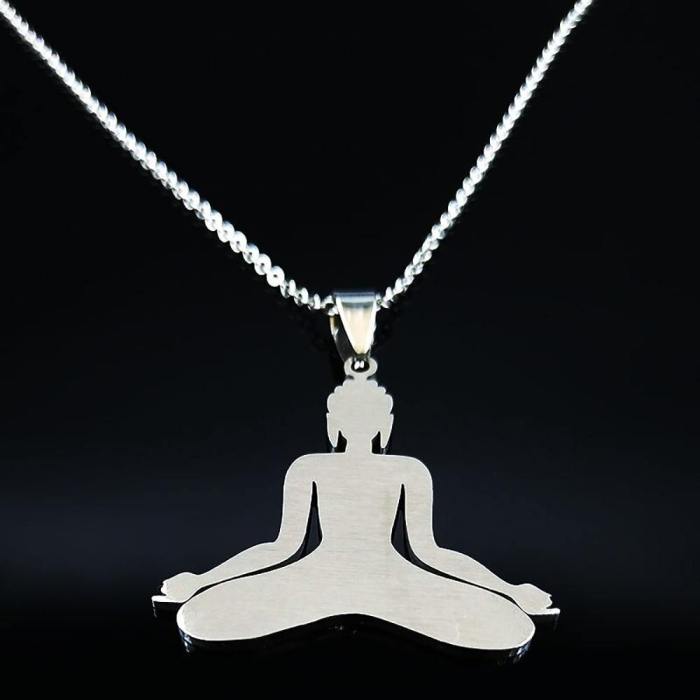 Meditating Buddha Charm Necklace