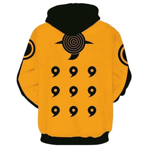 Adult Kyuubi Uzumaki Naruto Hoodies Uniform Jacket Cosplay Pullover Hoodies