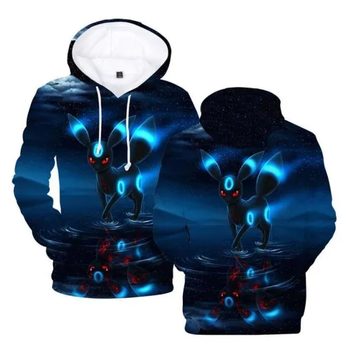 Pokemon Shiny Umbreon Hoodies Fashion Pulover Sweatshirt