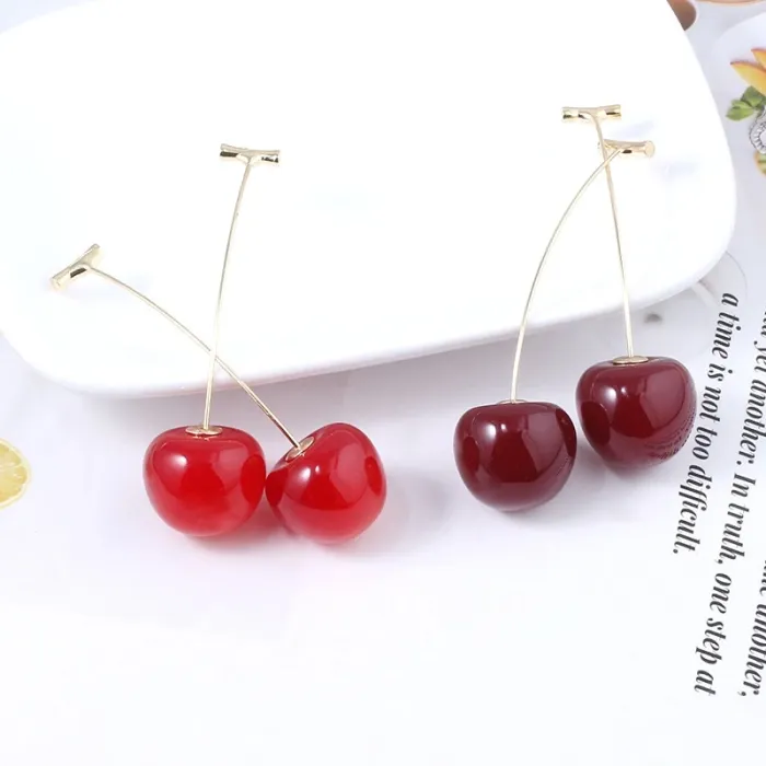 Jojo'S Bizarre Adventure Kakyoin Noriaki Cherry Earring Stud Jewelry